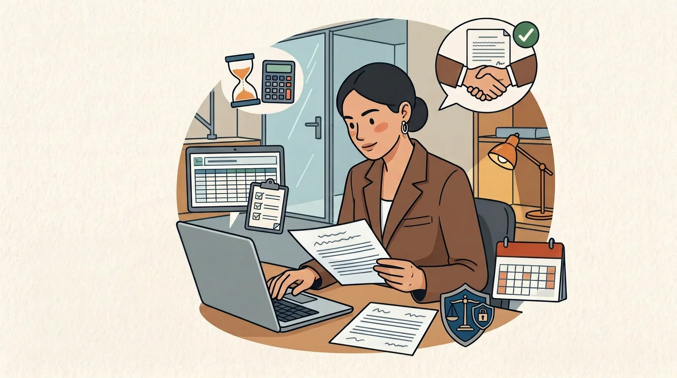 Contadora revisando estados financieros, conciliaciones y cierres contables — outsourcing contable